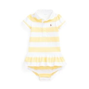 Ralph Lauren Yellow and White Striped Baby Dress size 3M used